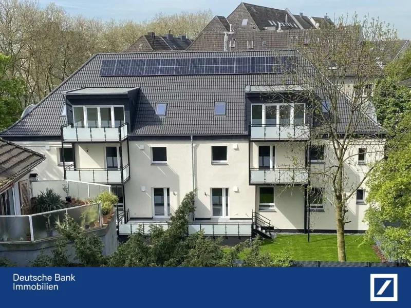 Rückansicht - Wohnung kaufen in Duisburg - Jetzt an die Zukunft denken, Solar+ Wärmepumpe sorgen für Heizung +WW, Energiepass 8,3 kwh/(m²a)