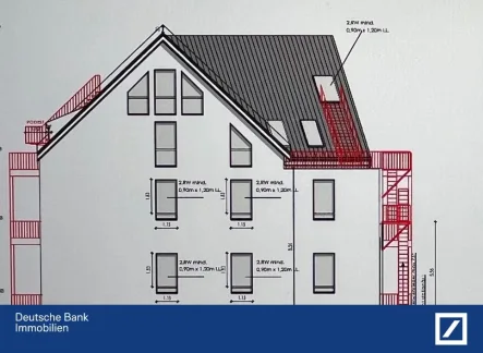 Ansicht Südost - Wohnung kaufen in Herne - ERSTBEZUG nach vollständiger Kernsanierung ++ Erdgeschosswohnung ++ Gehobene Ausstattung ++ Balkon