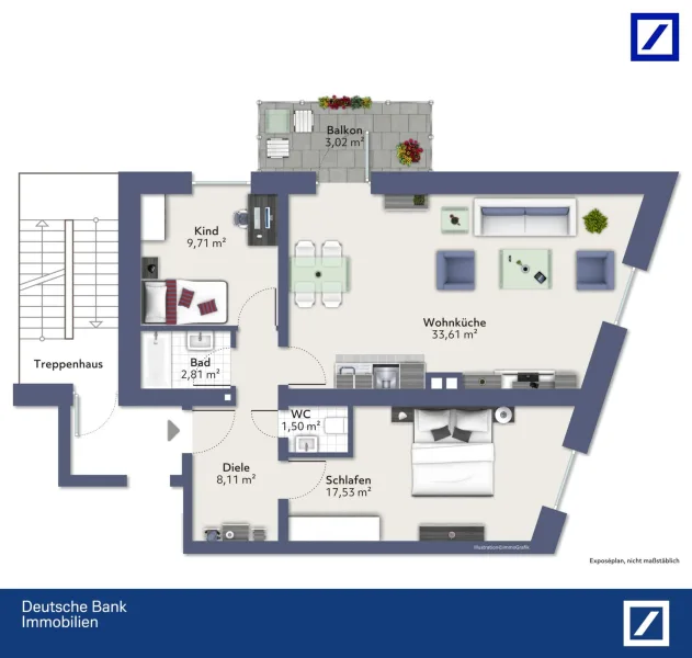 Wohnung - Wohnung kaufen in Herne - Vollständig sanierte Erdgeschosswohnung ++ Gehobene Ausstattung ++ Balkon 