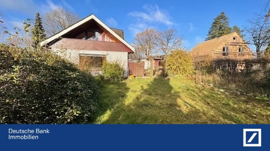 Blick vom Garten aus - Grundstück kaufen in Jersbek - Wohnbaugrundstück in begehrter Lage von Jersbek