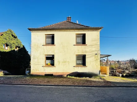 Außenansicht - Haus kaufen in St. Wendel - "Gemütliches Einfamilienhaus mit viel Platz, Garten, Garagen und viel Potenzial für Ihre Wünsche"