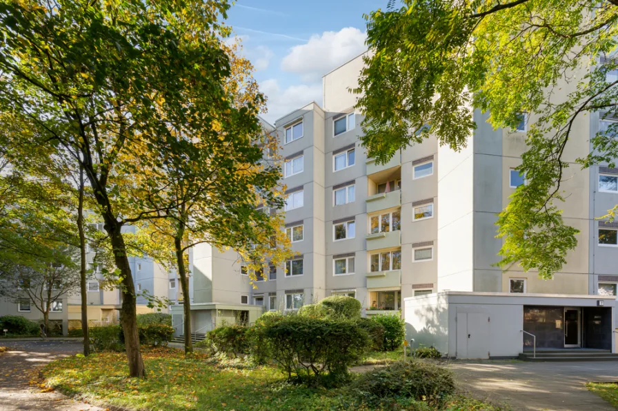 Außenansicht - Wohnung kaufen in Hamburg - Terrassenwohnung mit Blick ins Grüne in Hamburg-Bramfeld