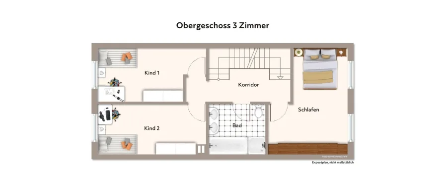 Grundriss OG 3 Zimmer optional