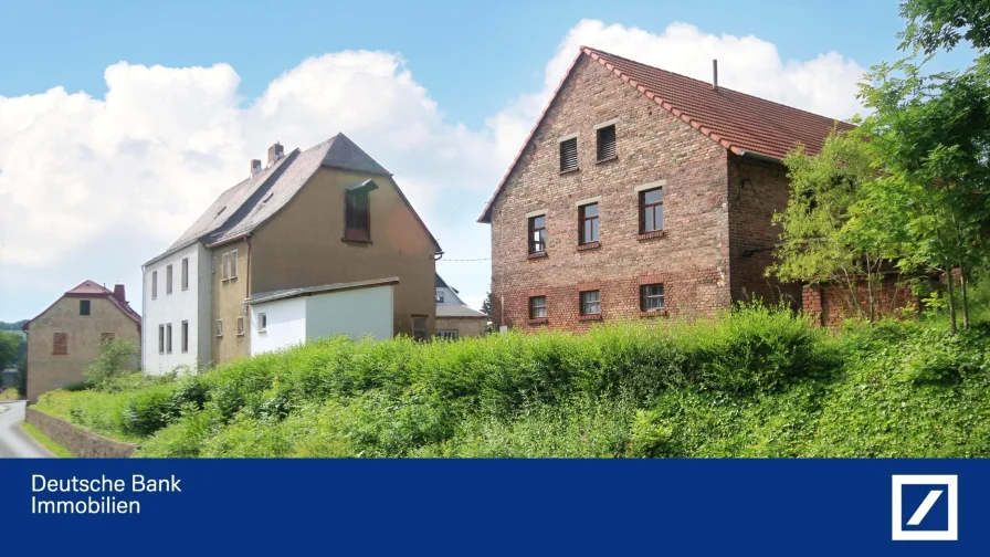 Straßenansicht - Haus kaufen in Mohlsdorf-Teichwolframsdorf - Selbstversorger, Pferdeliebhaber, Handwerker - Willkommen zu Ihrem neuem Projekt!