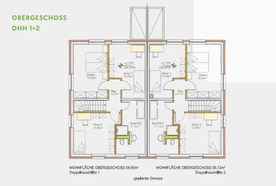 Grundriss Obergeschoss 