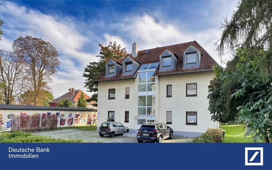 Ansicht Hinterhaus - Wohnung kaufen in Dresden - 2-RW im EG mit Stellplatz und Terrasse mit Gartenfläche