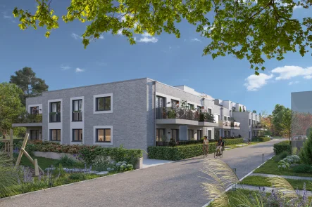   Straßenansicht - Wohnung kaufen in Korschenbroich - Heller 4-Zimmer-Wohntraum für Familien mit hervorragender Anbindung zu Düsseldorf!