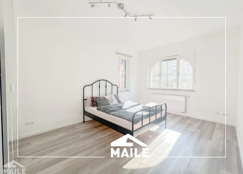 Schlafzimmer - Wohnung mieten in Stuttgart Stuttgart-Mitte - Diese tolle 3-Zimmerwohnung mit EBK und 2 Balkonen befindet sich im beliebten Heusteigviertel!