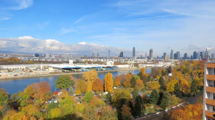 Weitblick - Wohnung kaufen in Frankfurt - 1-Zimmer-ETW mit Skylineblick in Frankfurt-Niederrad 1 room apartment with skyline view