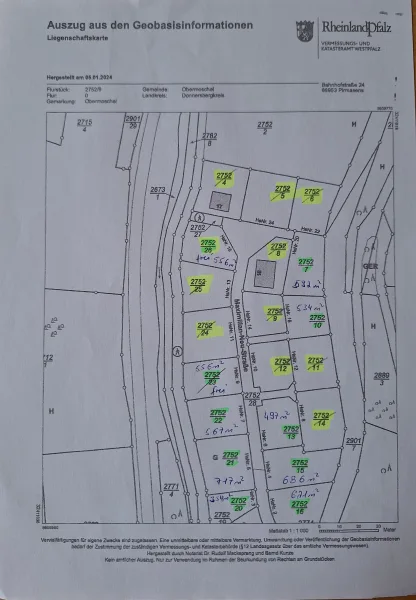 Lageplan mit freien Grundtücke