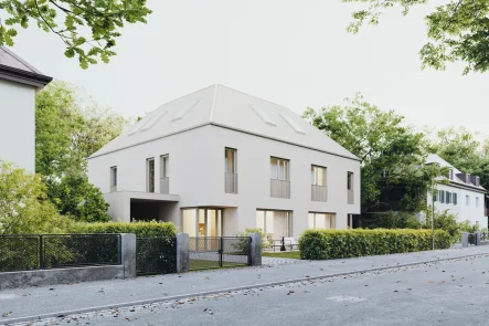 Titelbild - Haus kaufen in München / Moosach - Moderne Neubau-Doppelhaushälfte in ruhiger Lage