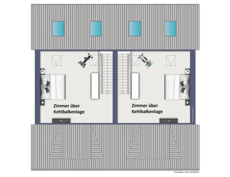 Zimmer über Kehlbalkenlage