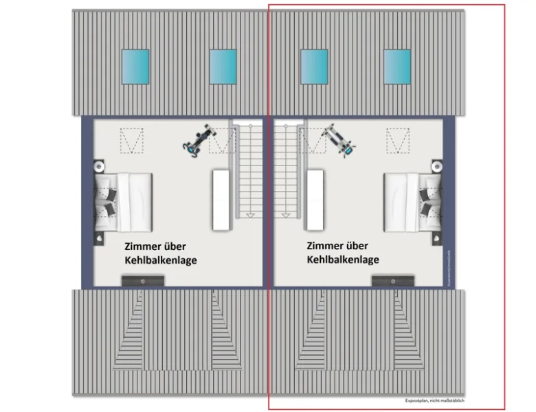 Zimmer über Kehlbalkenlage