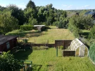 Archivbild:  Blick vom Dachboden in den Garten (Norden) 