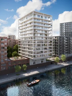 Außenansicht PULSE Visualisierung - Wohnung kaufen in Hamburg - Erstklassiges zwei-Zimmer-Apartment im Luxus Tower "PULSE"