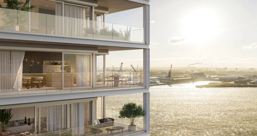 Fassade Impression  - Wohnung kaufen in Hamburg - Einzigartiges Luxusapartment im urbanen Baakenhafenquartier