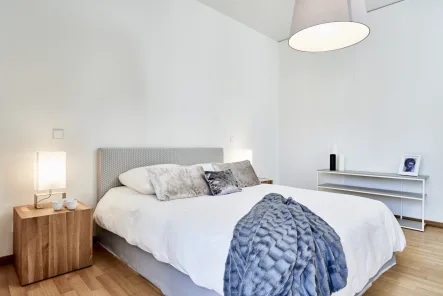 Schlafzimmer Impression - Wohnung mieten in Hamburg, HafenCity - Elegante Wohnung mit großzügigem Wohn- und Essbereich