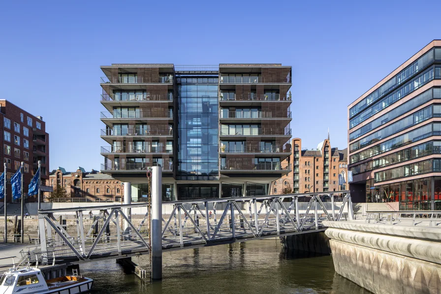 Außenansicht  - Wohnung mieten in Hamburg, HafenCity - Exklusives Penthouse mit privater Dachterrasse und  unverbaubaren Weitblicken zur Elbphilharmonie