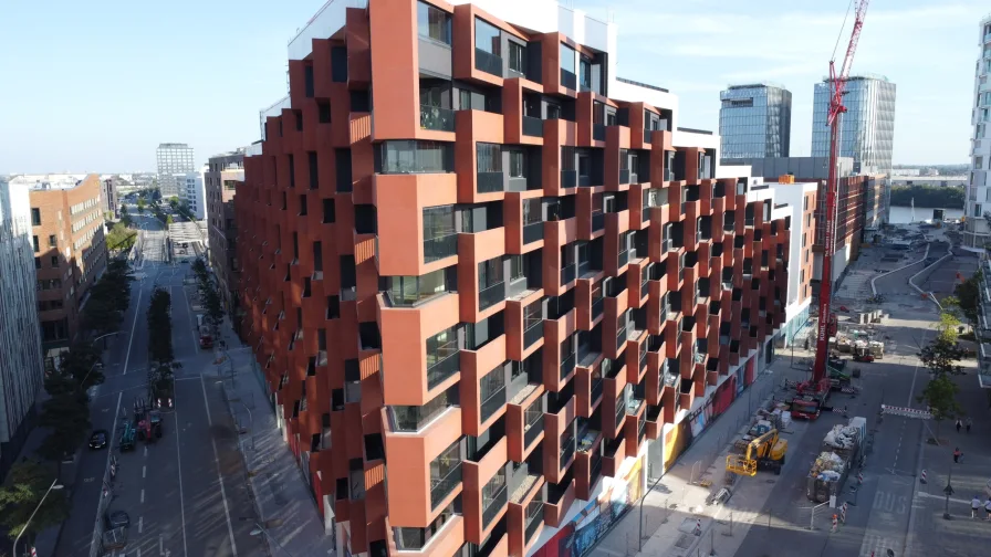 Außenansicht - Wohnung mieten in HafenCity, Hamburg - Exklusive 2-Zimmer-Wohnung im Neubauprojekt ElevenDecks - Modernes Wohnen mit Stil