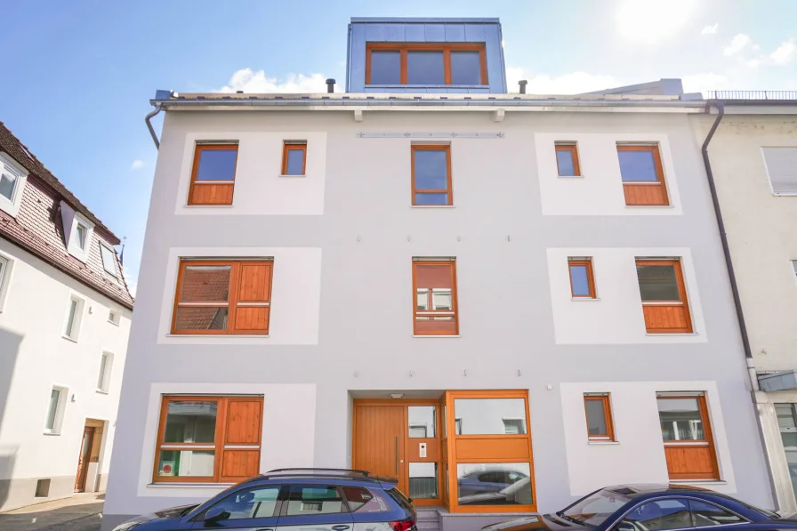 Außenansicht - Wohnung mieten in Neckarsulm - Erstbezug: 3-Zi.-Maisonette, ruhige, zentrumsnahe Wohnlage, Süd-Balkon - ideal für Paare & Familien