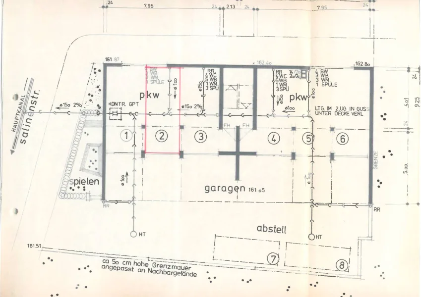 Grundriss Garagen