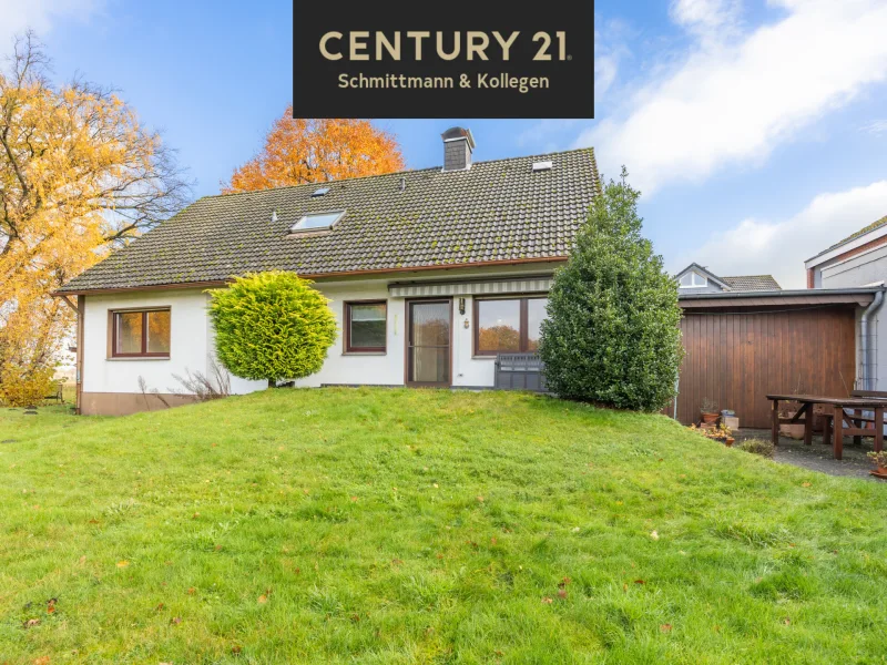 Garten Südseite - Wohnung kaufen in Lippstadt - Geräumige Erdgeschosswohnung mit großem Garten und traumhaftem Blick in die Natur