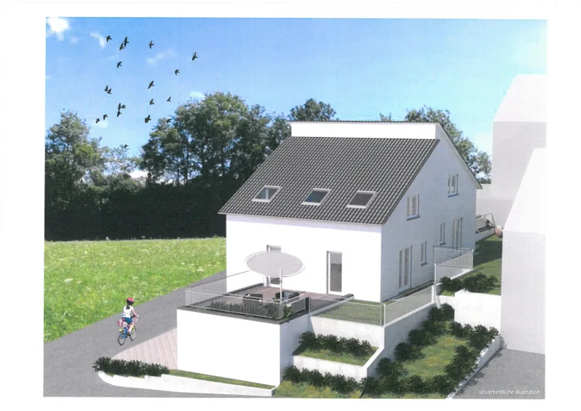 Bild Hößlinsülz DHH2 - Haus kaufen in Löwenstein - Doppelhaushälfte 5-Zimmer mit Dachterrasse und Gartenanteil