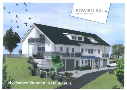 Bild Hößlinsülz  - Wohnung kaufen in Löwenstein - NEUBAU...3,5 Zimmer Wohnung im Gartengeschoss mit Terasse, Loggia und Gartenanteil