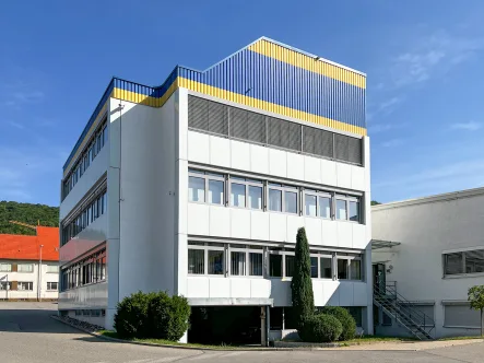 Gebäudeansicht von Süd-West - Halle/Lager/Produktion mieten in Burladingen - Leichtbauhalle für Kaltlager möglich * Flexible Büroräume * Glasfaser * Parkplätze