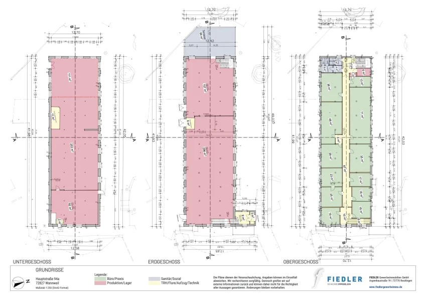 Plan UG+EG+OG-Bestand-Gebäude 2-Verwaltung-Nr. 94a-Wannweil