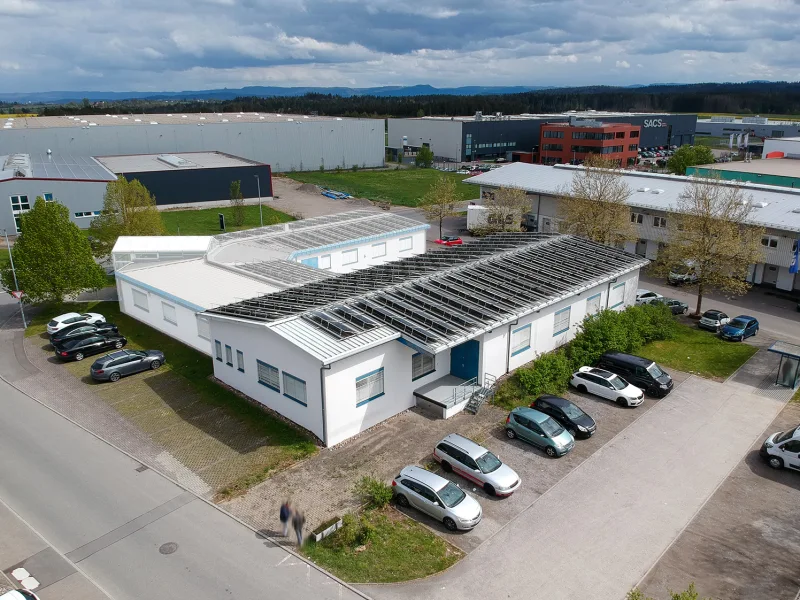 Luftbild Halle - Halle/Lager/Produktion mieten in Empfingen - Helle Halle mit Büro * Ebenerdiges Tor * Rampe