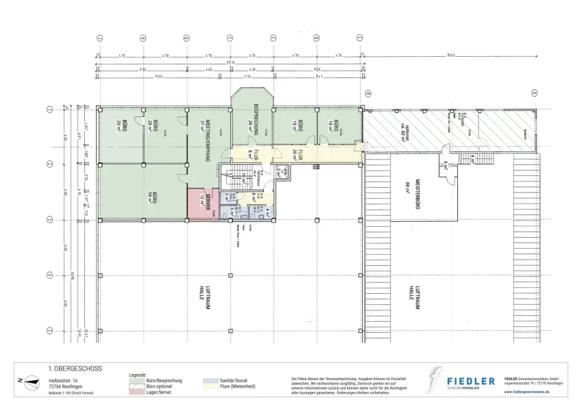 Plan 1. OG Büro