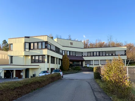 Gebäudeansicht/Zufahrt - Büro/Praxis kaufen in Reutlingen - Büro * ruhige Lage * Erweiterung möglich * 40 Parkplätze