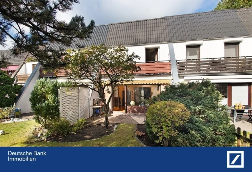 Ansicht Garten - Haus kaufen in Norderstedt - Reihenhaus in beliebter Lage mit Garage!!!