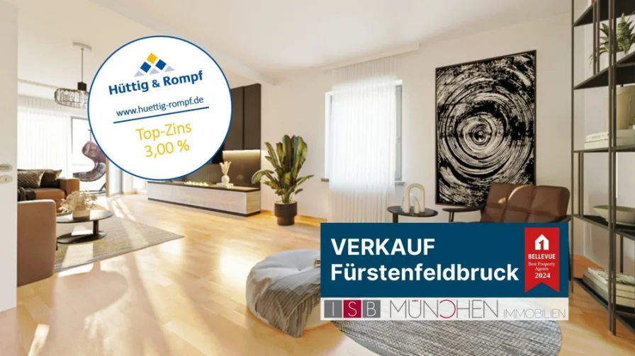  - Wohnung kaufen in Fürstenfeldbruck - Exklusives, urbanes Wohnjuwel in Fürstenfeldbruck: Ihre 3-Zimmer-Wohnung mit XXL-Balkon und Hobbyraum