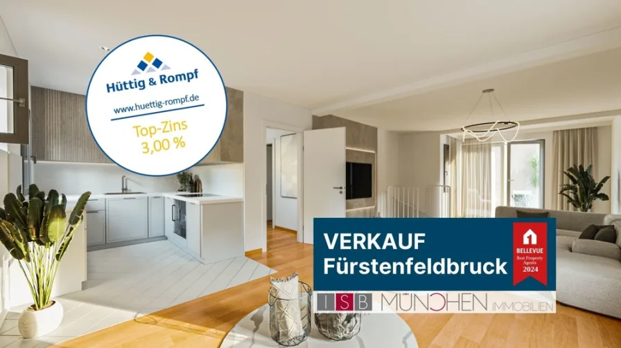  - Wohnung kaufen in Fürstenfeldbruck - Exklusives Wohnjuwel in Fürstenfeldbruck: Ihre 3-Zimmer-Gartenresidenz