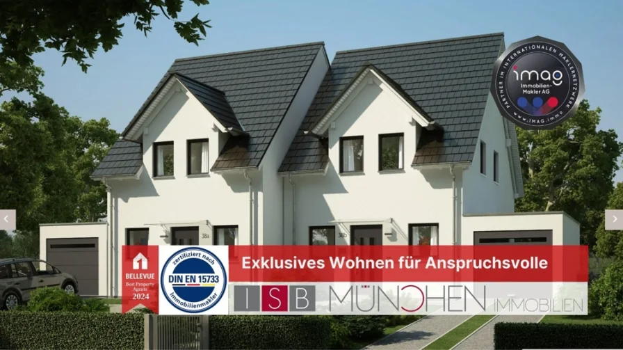  - Grundstück kaufen in München / Allach - Ihr Baugrundstück für Ihr Kern-Haus in München. Attraktive Doppelhaushälfte Haus (Süd-Ost)