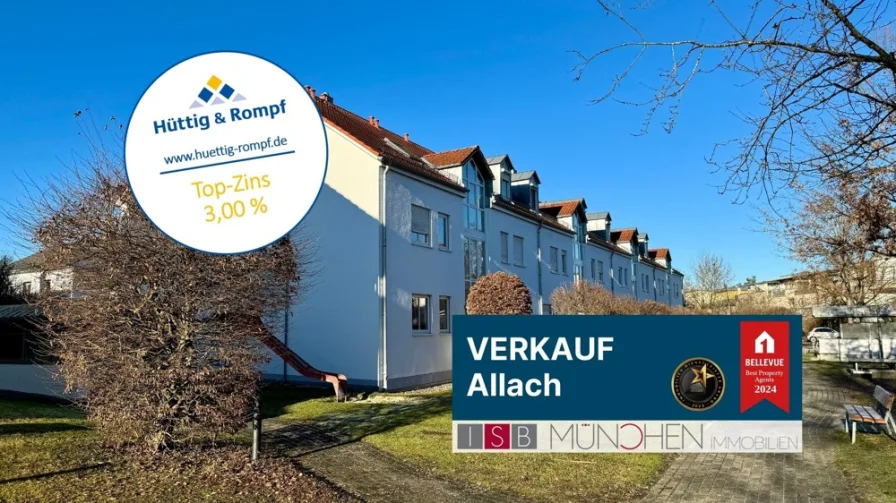  - Wohnung kaufen in München / Allach - Für Singles und Paare: 2-Zimmer-Dachgeschosswohnung mit Balkon in München/Allach