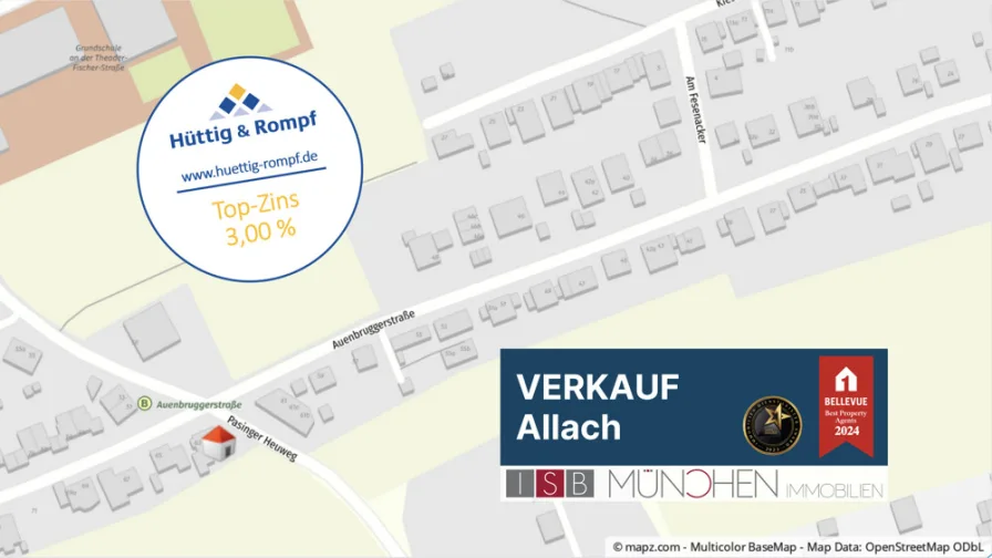  - Grundstück kaufen in München / Allach - Ihr Baugrundstück in München-Allach. Bebaubar mit zwei Doppelhaushälften oder einem Zweifamilienhaus.