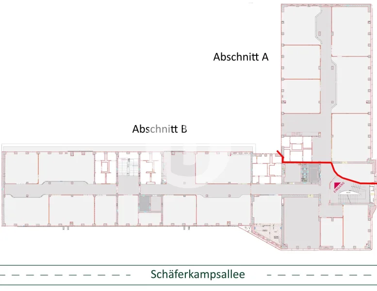4. Obergeschoss mit ca. 1.061 m² - teilbar ab ca. 692 m²