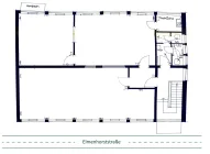 Regelgeschoss mit ca. 150 m² - beispielhafte Raumaufteilung