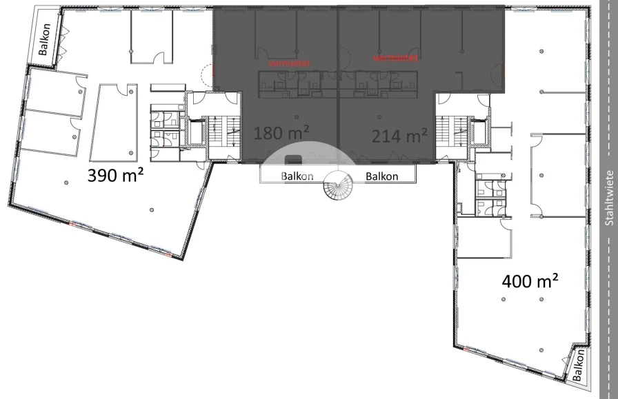 5. Obergeschoss mit ca. 790m², teilbar ab ca. 390 m²
