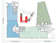 Mietbereich 2 - 5 - 6. Obergeschoss mit ca. 1.264 m², teilbar ab ca. 218 m²
