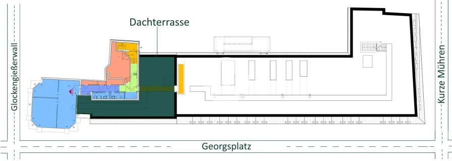 8. Obergeschoss mit ca. 103 m², zzgl. 94 m² Dachterrasse