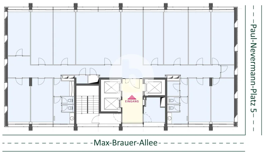 15. Obergeschoss mit ca. 344 m²