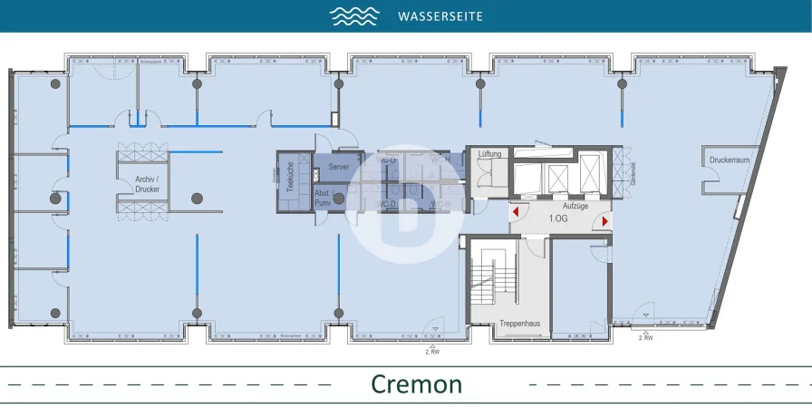 1. Obergeschoss mit ca. 653 m²