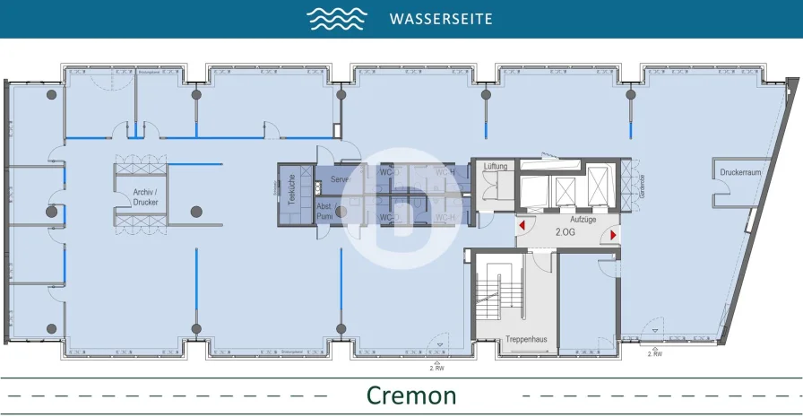 2. Obergeschoss mit ca. 652 m²