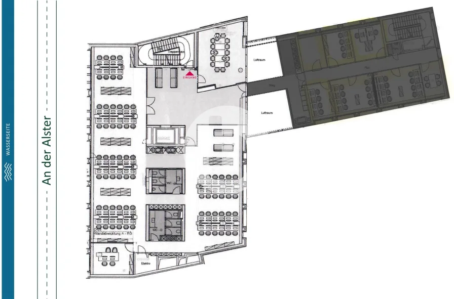 1. Obergeschoss mit ca. 500 m², teilbar ab ca. 200 m²