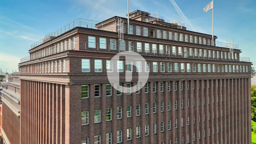 Außenansicht - Büro/Praxis mieten in Hamburg - Moderner Ausbau & Terrasse mit Elbphilharmonie Blick mieten!