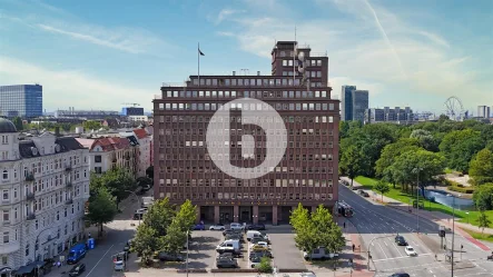 Außenansicht - Büro/Praxis mieten in Hamburg - Moderne, ruhig gelegene Bürofläche im "Brahmskontor" zu mieten!